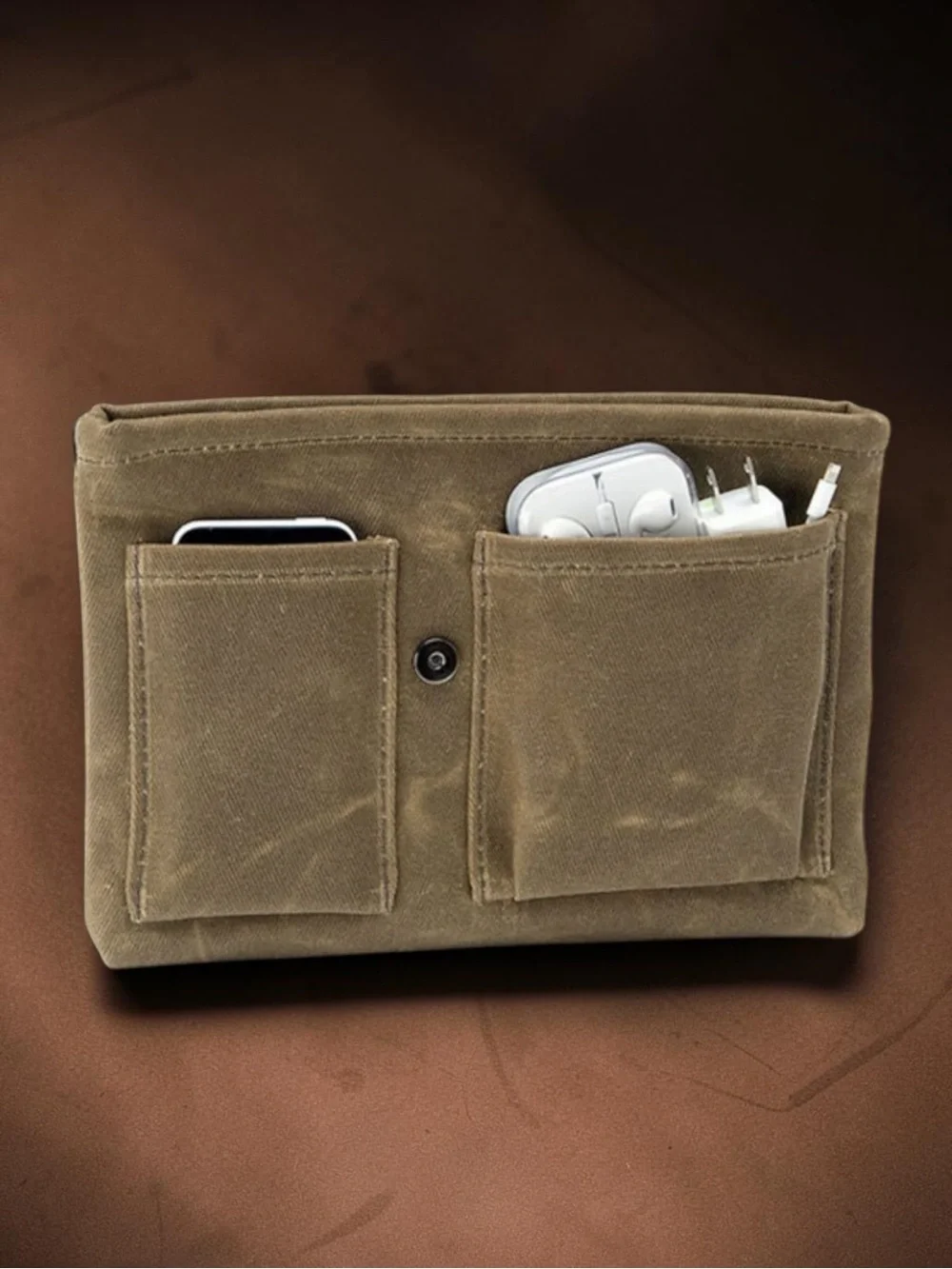 WaterField Vintage Waxed Canvas Leather Messenger Bag Made in San Francisco